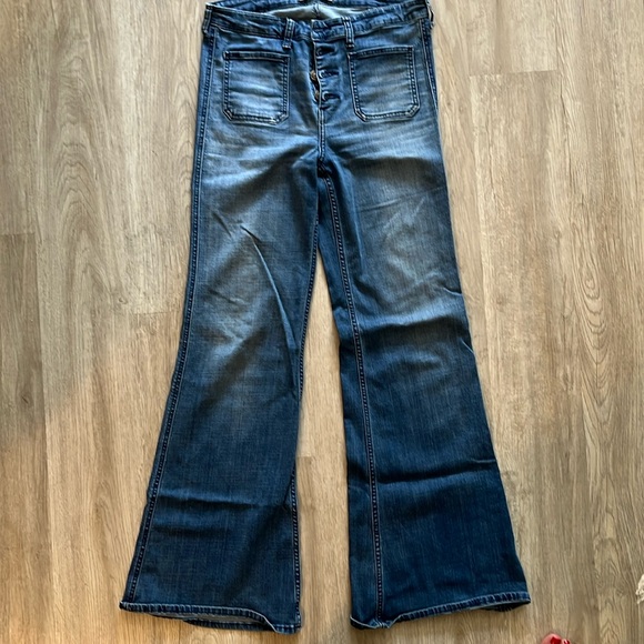 Abercrombie and Fitch button fly flare jeans - Picture 1 of 2